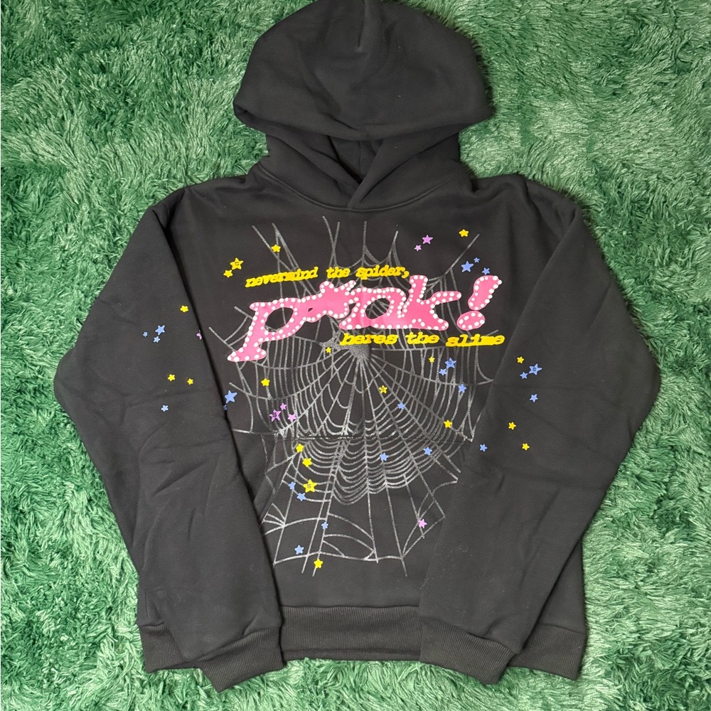 Bape Black Hoodie with Pink Logo